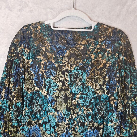 Coldwater Creek Floral Print Blouse Womens 2X Top colorful career office modest - Picture 8 of 12